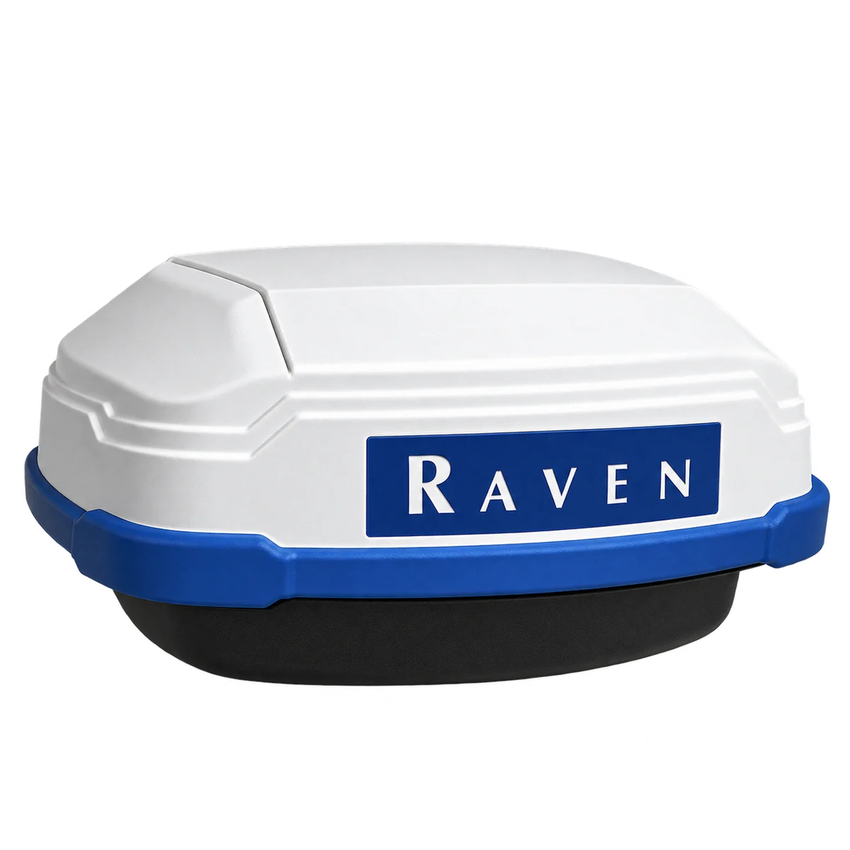 Receptor Raven 500S, com carcaça branca e base azul