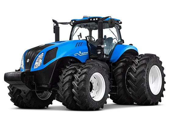 Trator New Holland T8 com receptor no teto da cabine