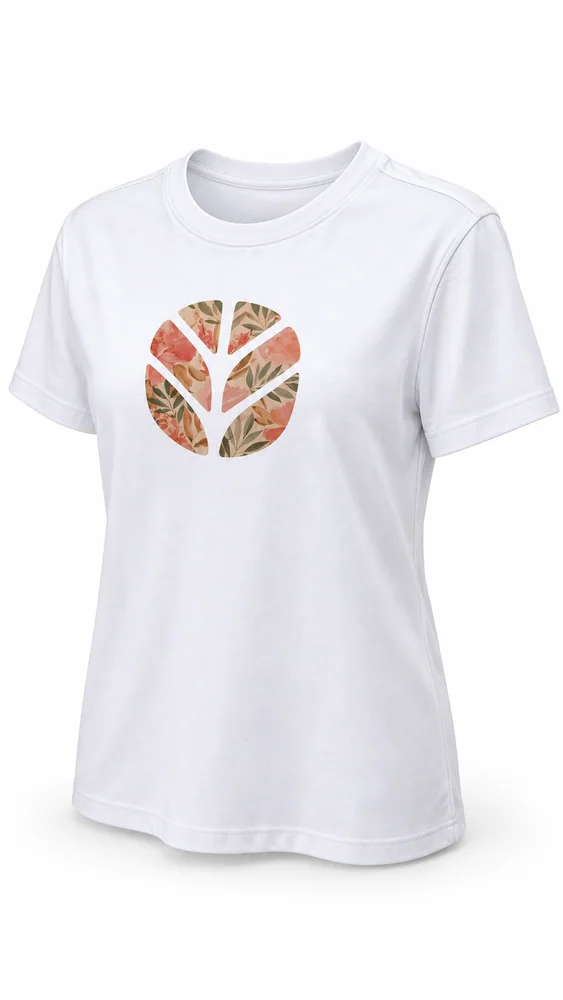 Camiseta Branca Floral