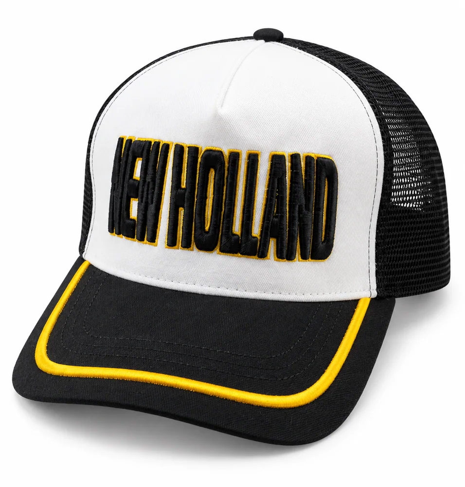 Boné New Holland Branco e Preto